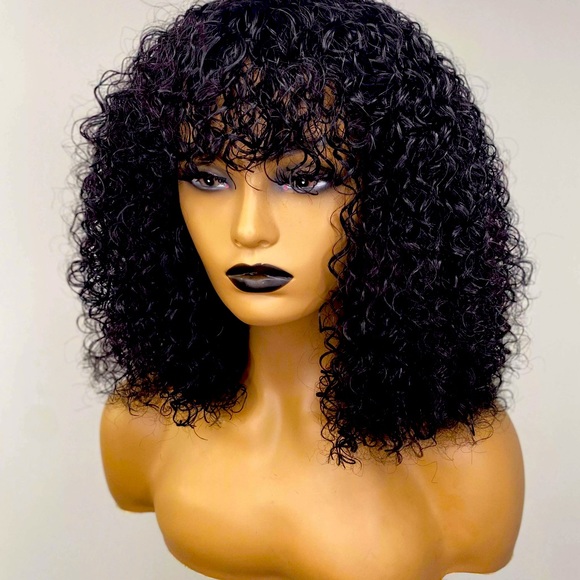 Zenrita Hair Afro Curly Wig Human Hair Full Wig 0 Real Human Hair